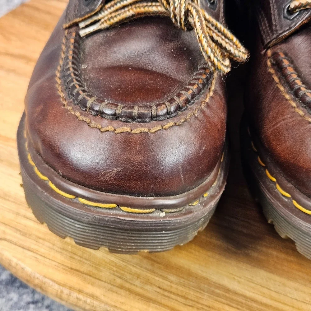 Vintage Dr. Martens 9042 Lace Up Leather Hiking Boots Men 10 Made In England 90s